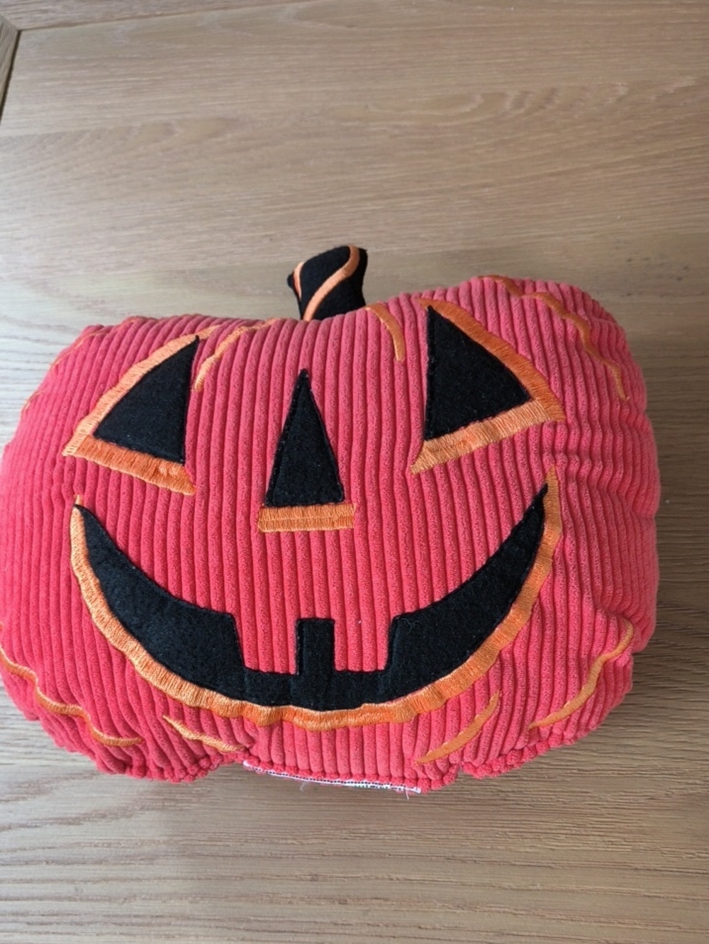 Target Hyde & Eek Halloween Corduroy Jack-O'-Lantern Pumpkin Plush Throw Pillow